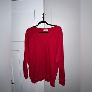 Elegant Red Crew Neck Sweater